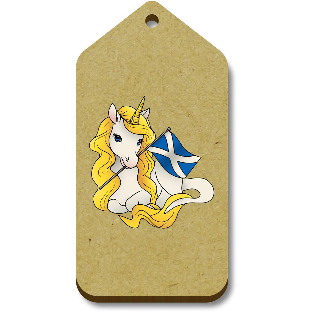 10 x 'Scottish Unicorn With Flag' 66mm x 34mm Gift Tags (TG00135473)
