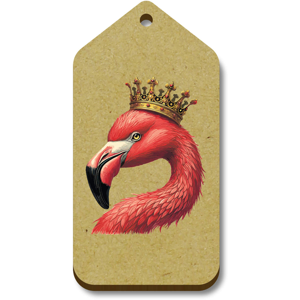 'Flamingo Wearing Crown' Gift / Luggage Tags (TG051693)