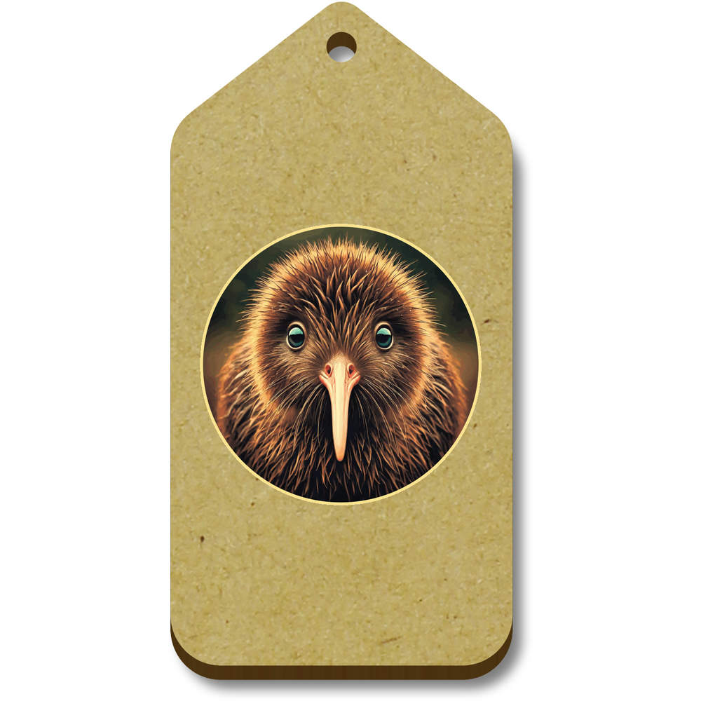 10 x 'Cute Kiwi Portrait' 66mm x 34mm Gift Tags (TG00137456)