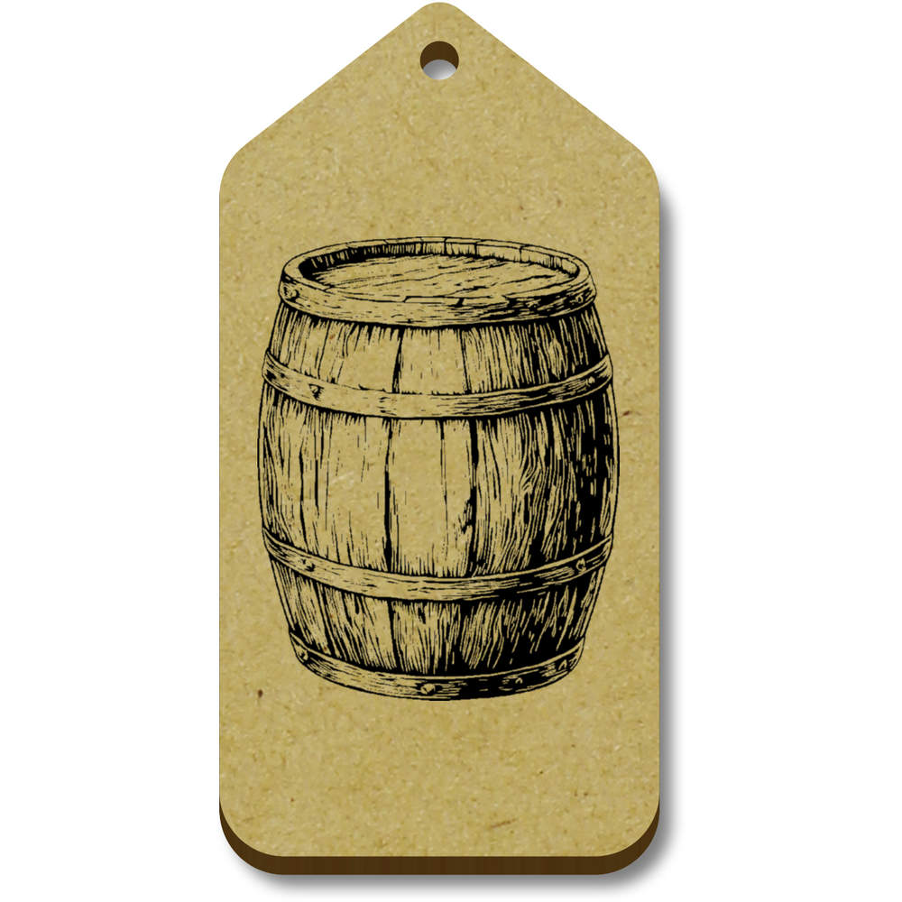 'Wooden Barrel' Gift / Luggage Tags (TG052786)