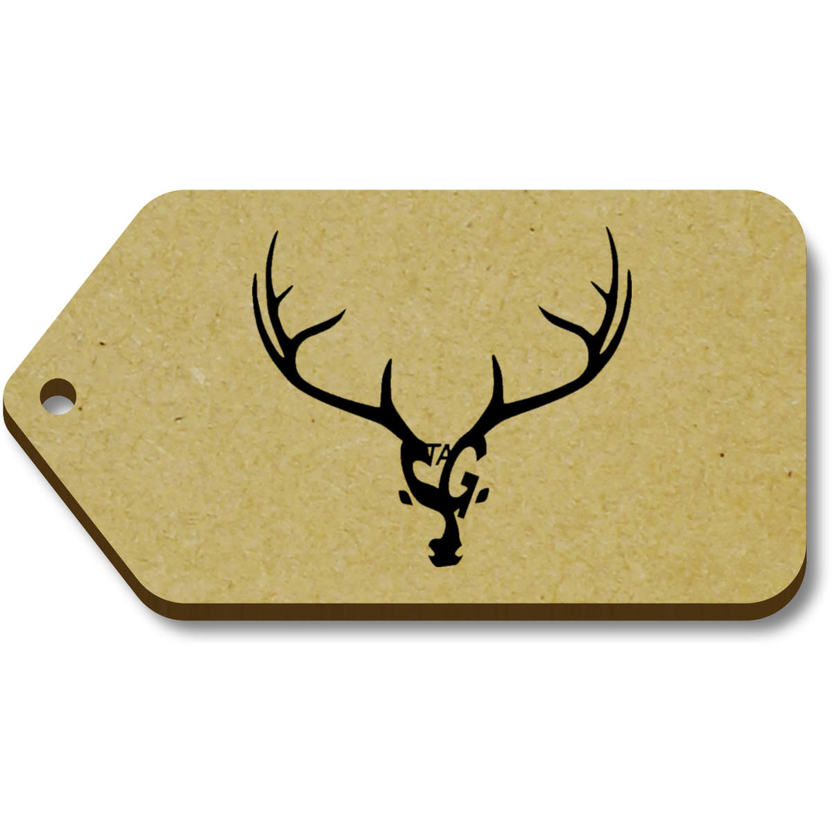 'Stag Word Art' Gift / Luggage Tags (TG052821)