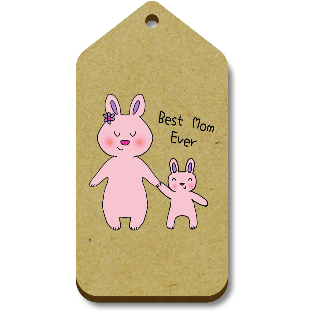 10 x 'Best Mom Ever' 66mm x 34mm Gift Tags (TG00140318)