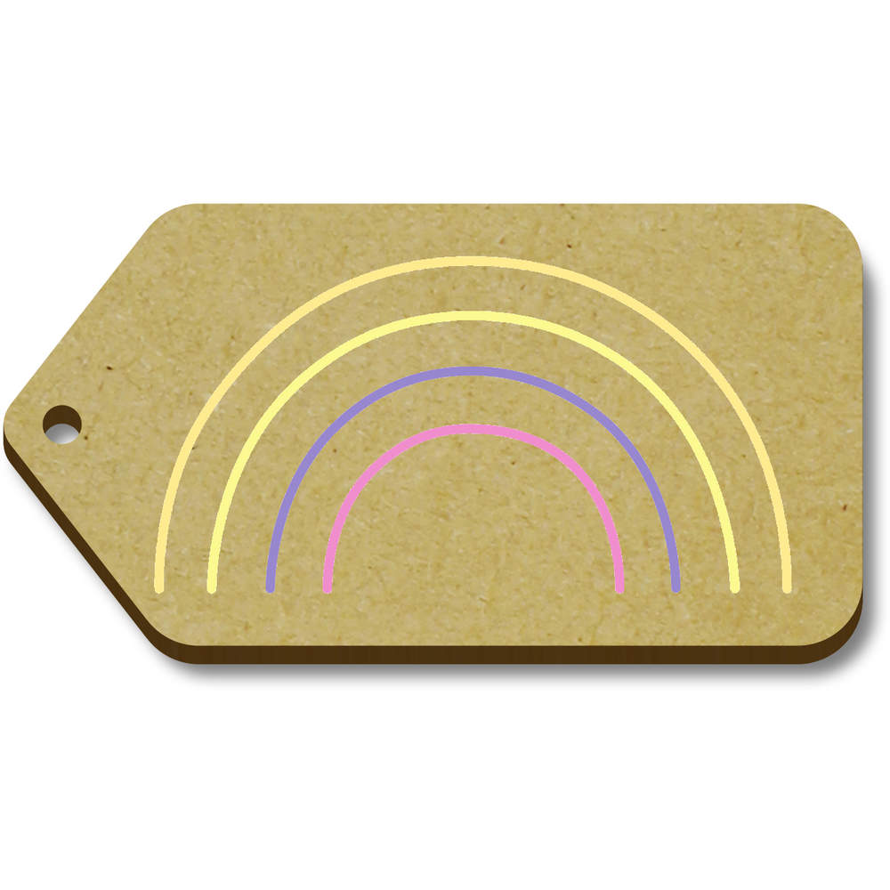 10 x 'Line Rainbow' 66mm x 34mm Gift Tags (TG00140671)