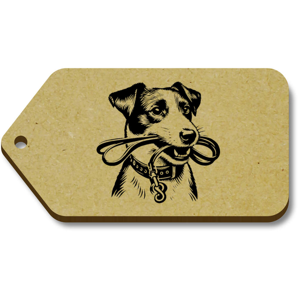 'Jack Russell Holding Dog Leash' Gift / Luggage Tags (TG053715)