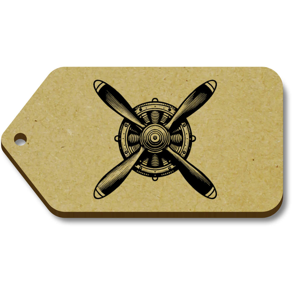 10 x 'Aeroplane Propeller' 66mm x 34mm Gift Tags (TG00141018)