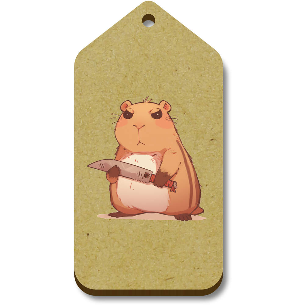 10 x 'Angry Capybara' 66mm x 34mm Gift Tags (TG00141323)