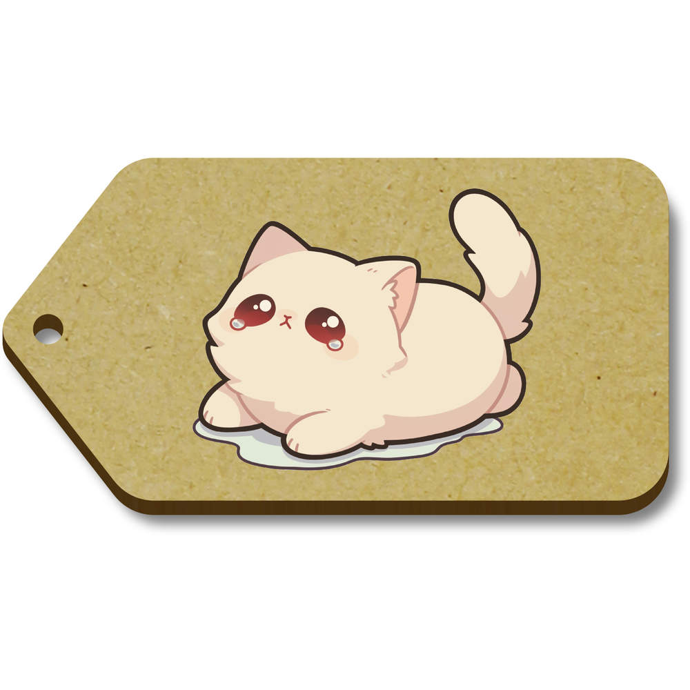 10 x 'Cute Sad Kitten' 66mm x 34mm Gift Tags (TG00141619)