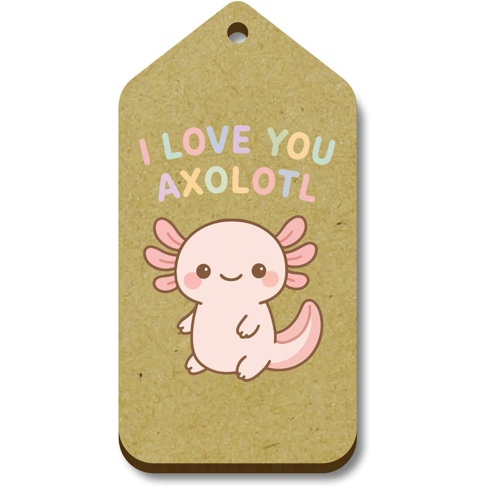 10 x 'I Love You Axolotl' 66mm x 34mm Gift Tags (TG00142328)
