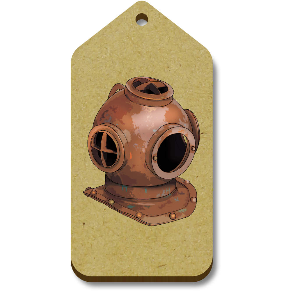 10 x 'Deep Sea Diving Helmet' 66mm x 34mm Gift Tags (TG00142486)