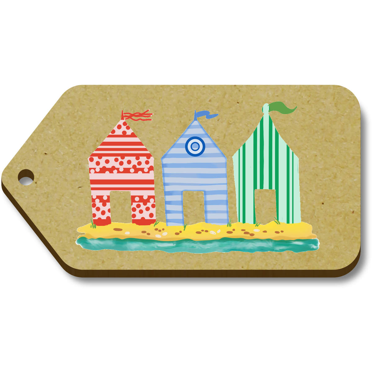 'Beach Huts' Gift / Luggage Tags (TG055204)