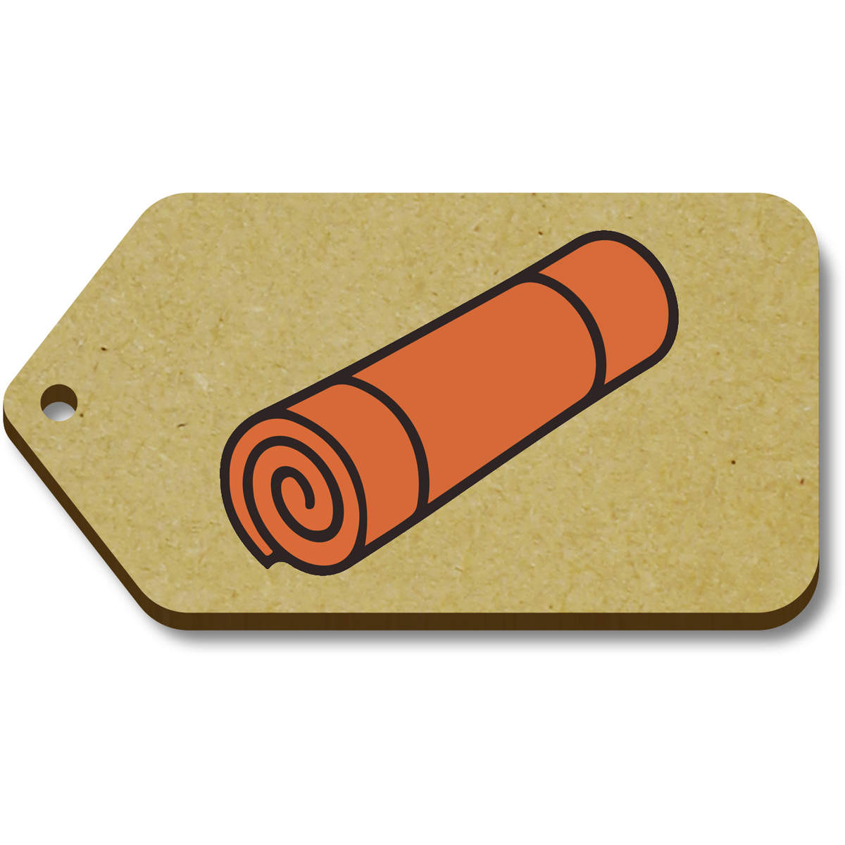 'Rolled Yoga Mat' Gift / Luggage Tags (TG055337)