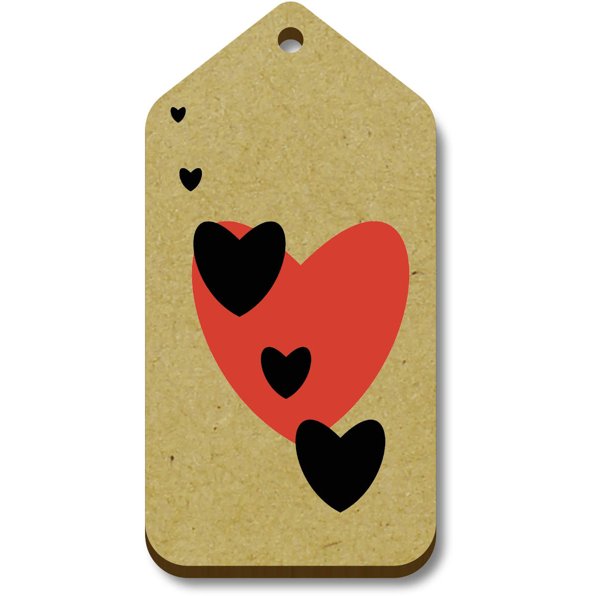 'Red And Black Hearts ' Gift / Luggage Tags (TG055717)