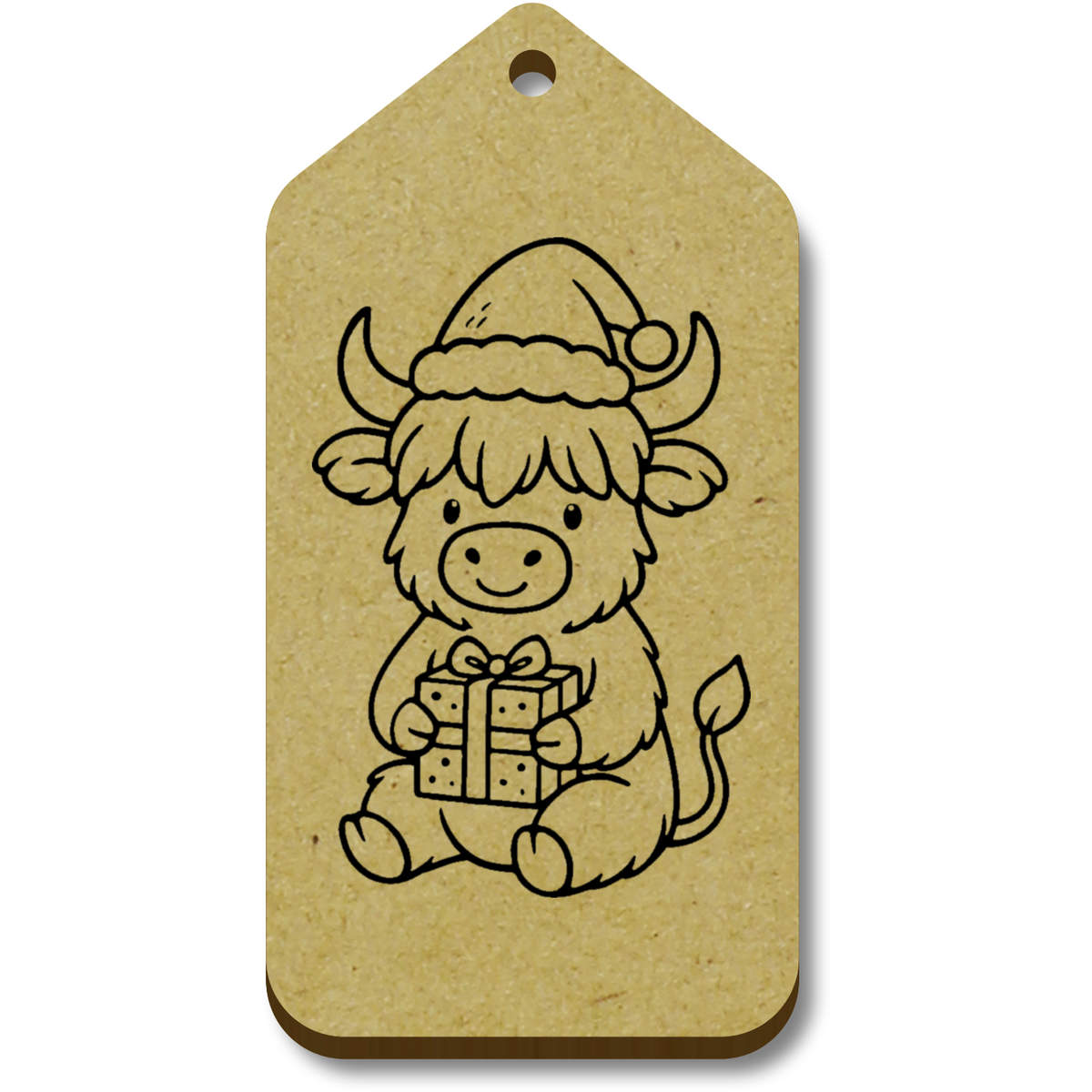 'Festive Highland Cow' Gift / Luggage Tags (TG056861)
