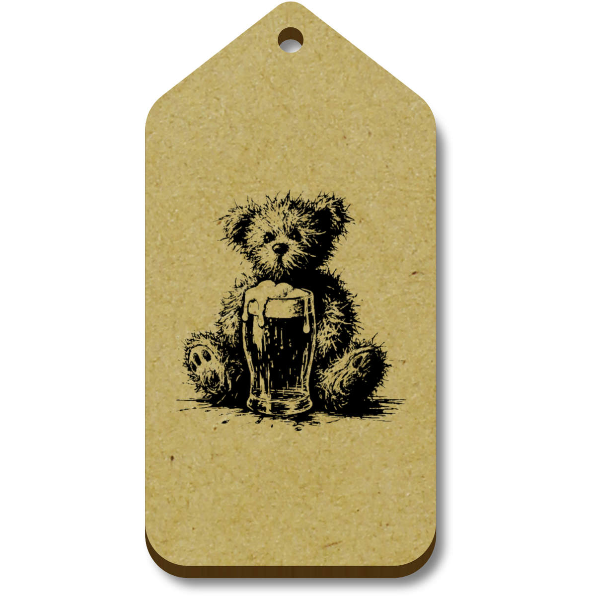 'Scruffy Teddy With Ginger Beer' Gift / Luggage Tags (TG057394)