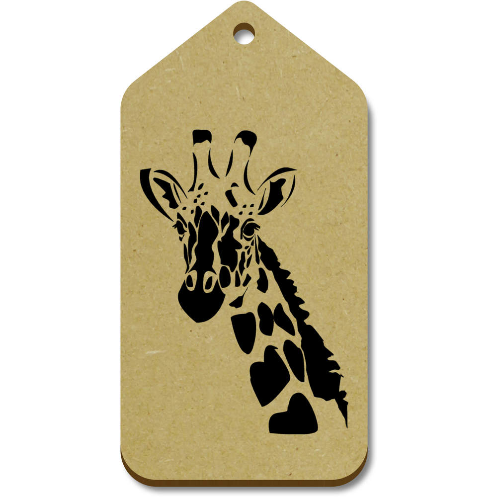 10 x Large 'Giraffe' Wooden Gift Tags (TG00010442)
