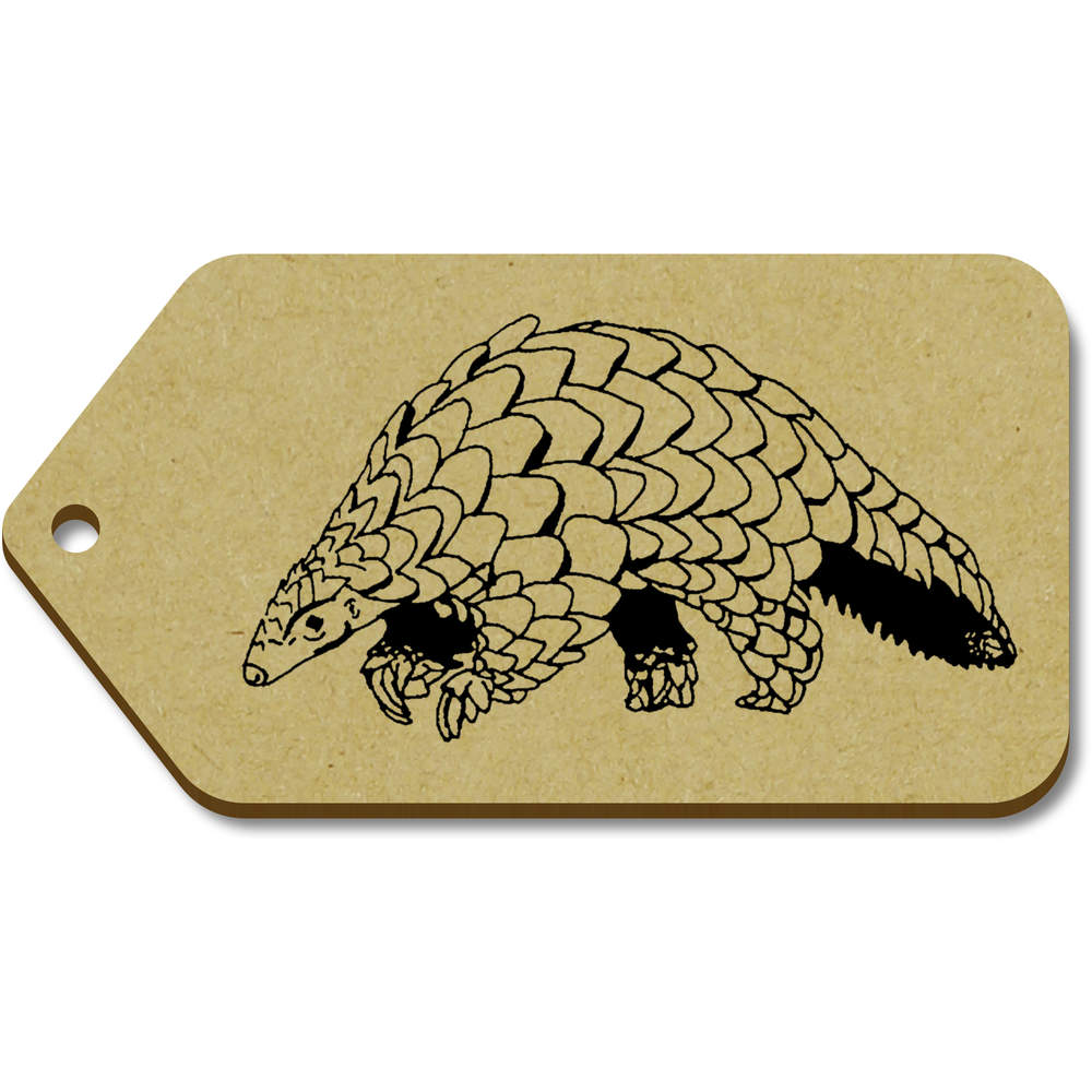 10 x Large 'Pangolin' Wooden Gift Tags (TG00070752)
