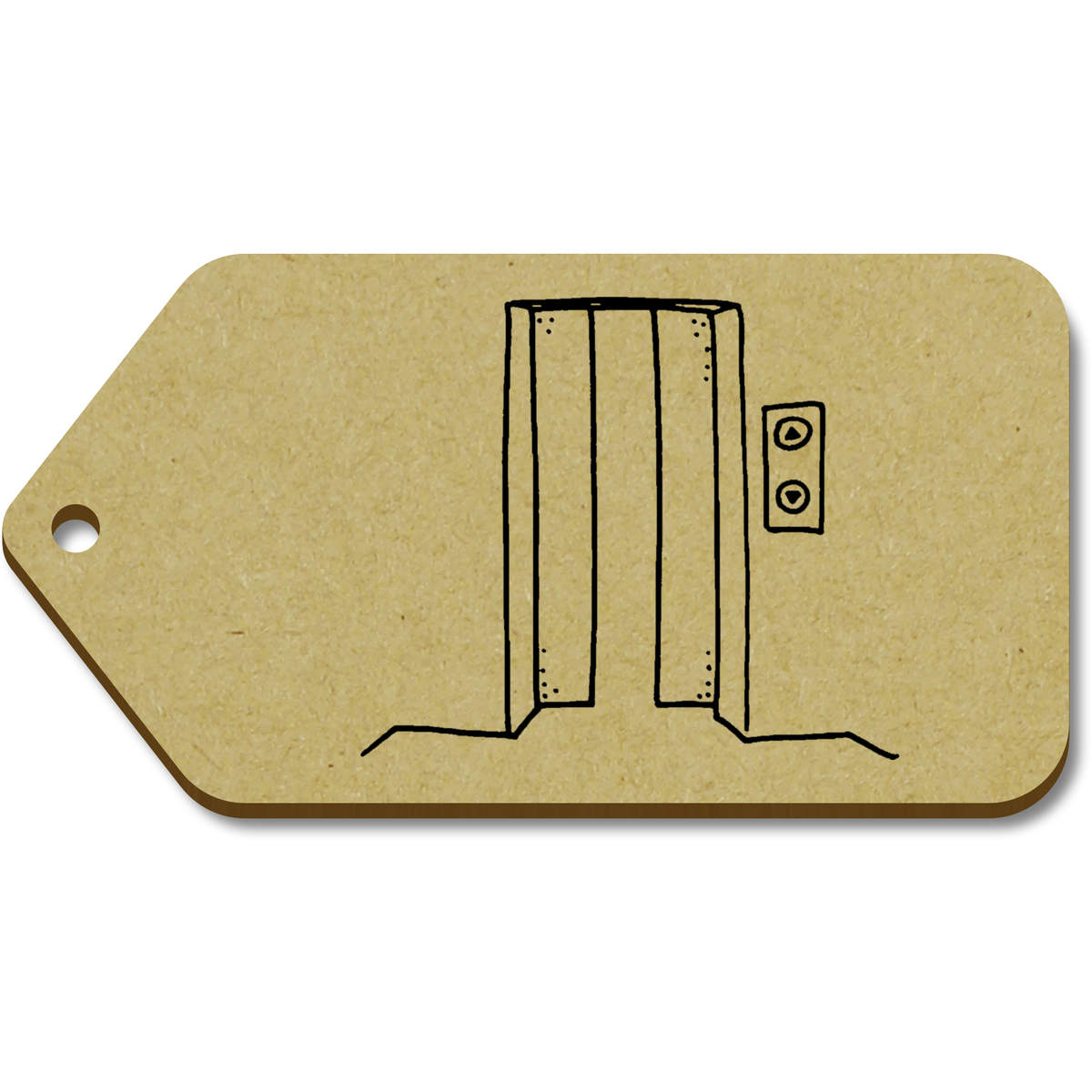 10 x Large 'Elevator Doors' Wooden Gift Tags (TG00077414)