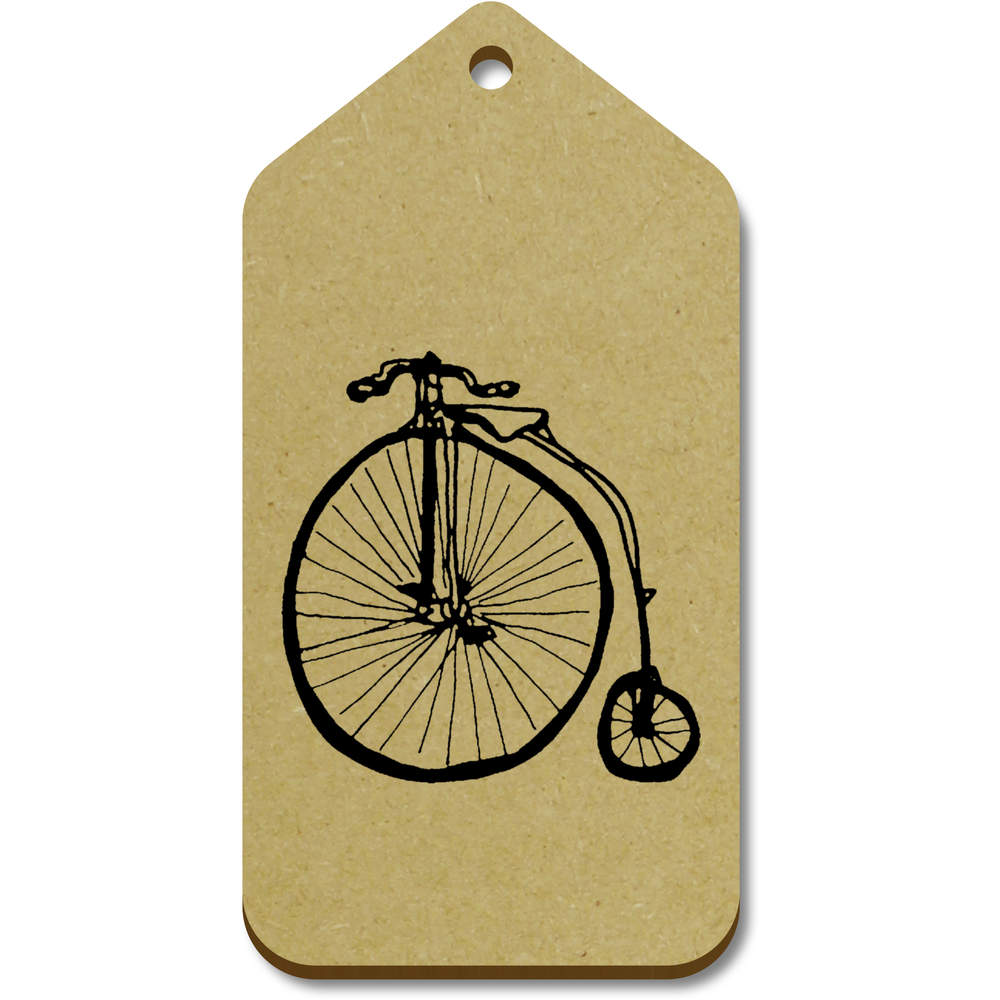 10 x Large 'Penny Farthing' Wooden Gift Tags (TG00078136)