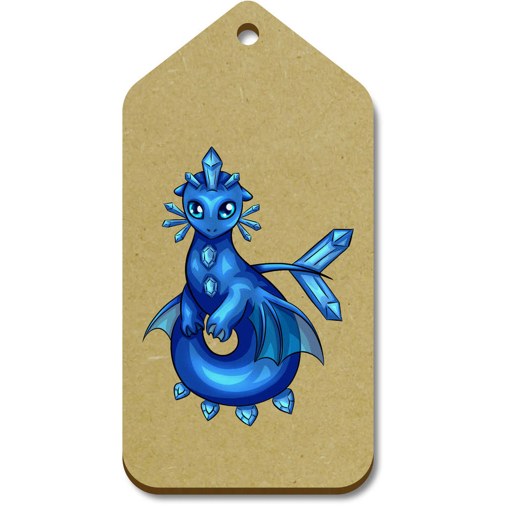 10 x Large 'Sapphire Dragon' Wooden Gift Tags (TG00097008)