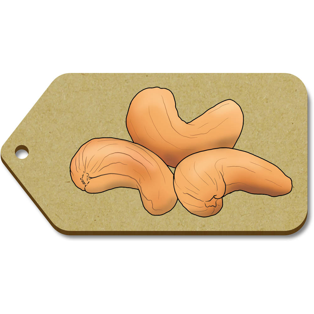 10 x Large 'Cashew Nuts' Wooden Gift Tags (TG00115791)