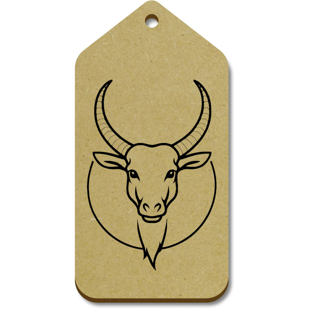 10 x Large 'Stag Horns' Wooden Gift Tags (TG00133999)
