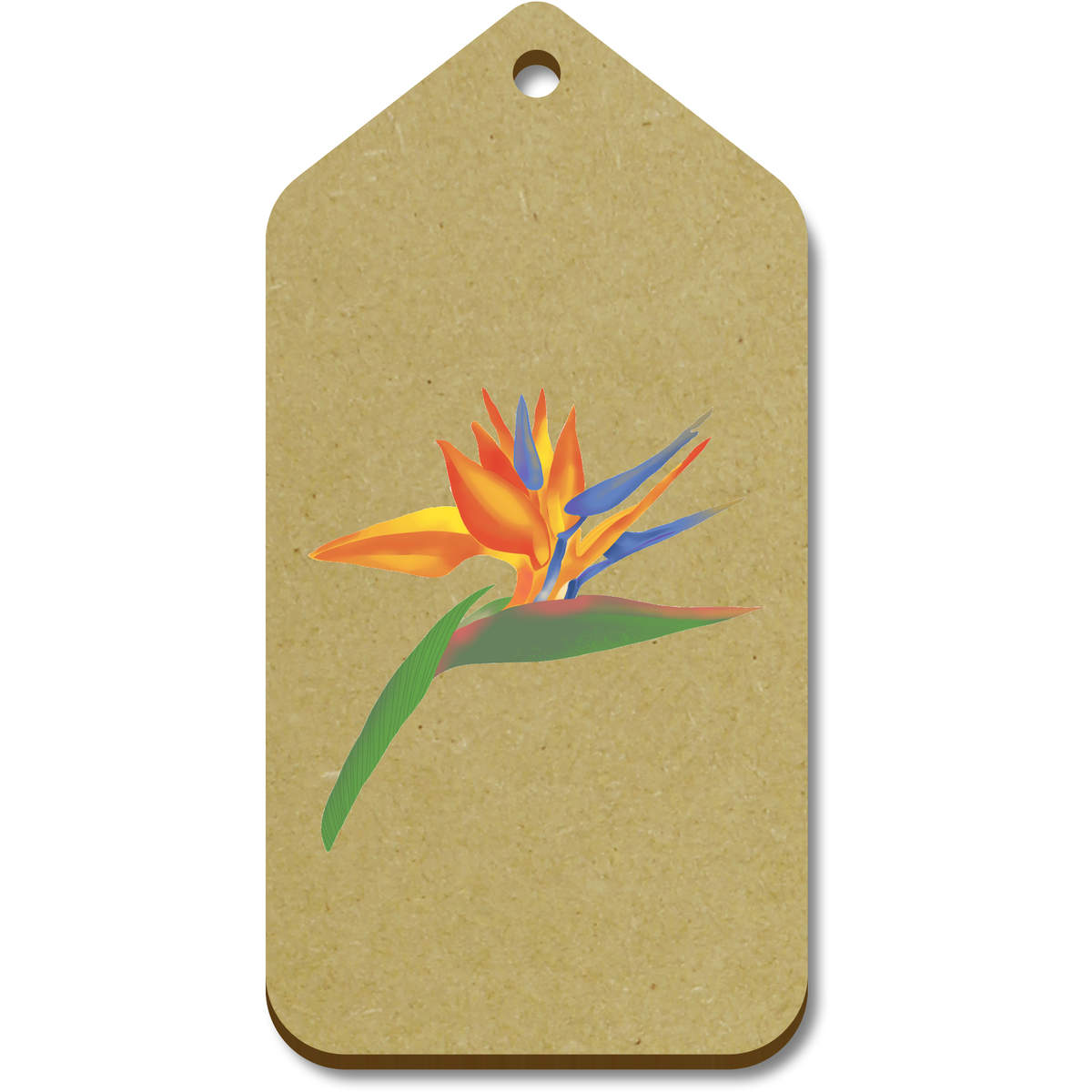 10 x 'Bird Of Paradise Flower' MDF Gift Tags - 99mm - Present and Luggage Tags for Gifts and Travel (TG00135544)