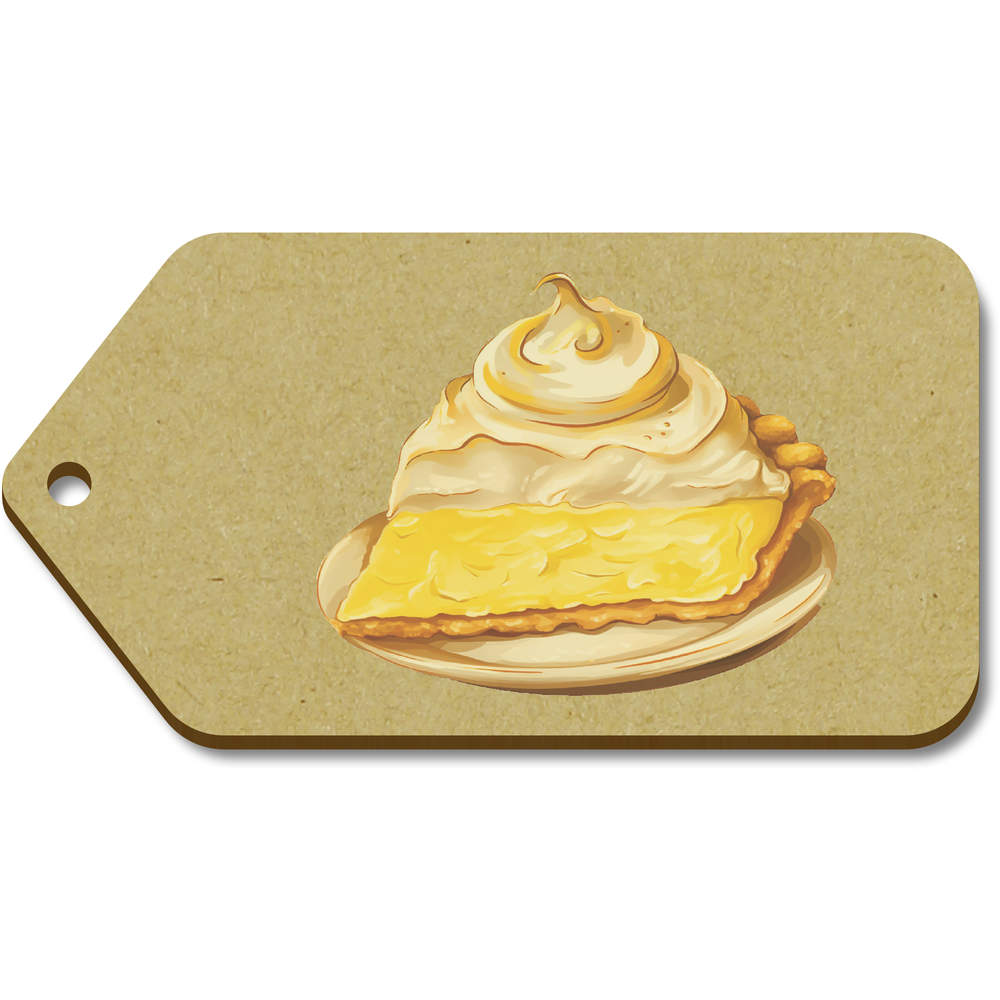 10 x Large 'Lemon Meringue Slice' Wooden Gift Tags (TG00139609)