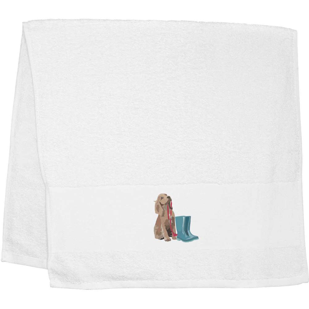 'Dog & Wellies' Hand / Guest Towel (TL00032446)