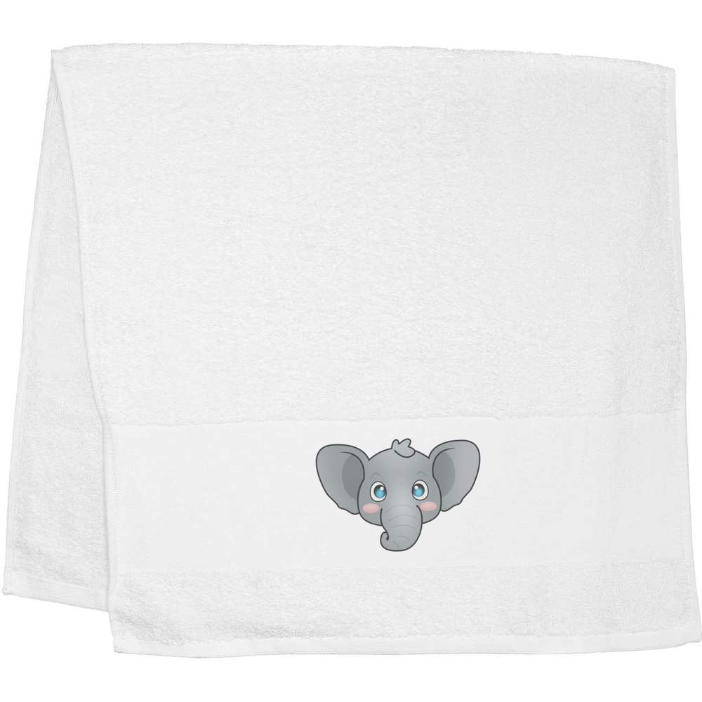'Happy Elephant Face' Hand / Guest Towel (TL00054953)