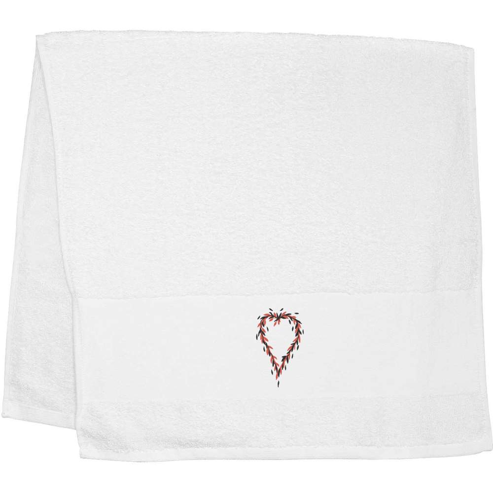 'Red And Black Heart Wreath' Hand / Guest Towel (TL00065487)