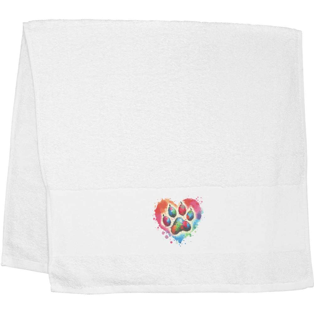 'Paw Print Love Heart' Hand / Guest Towel (TL00069571)
