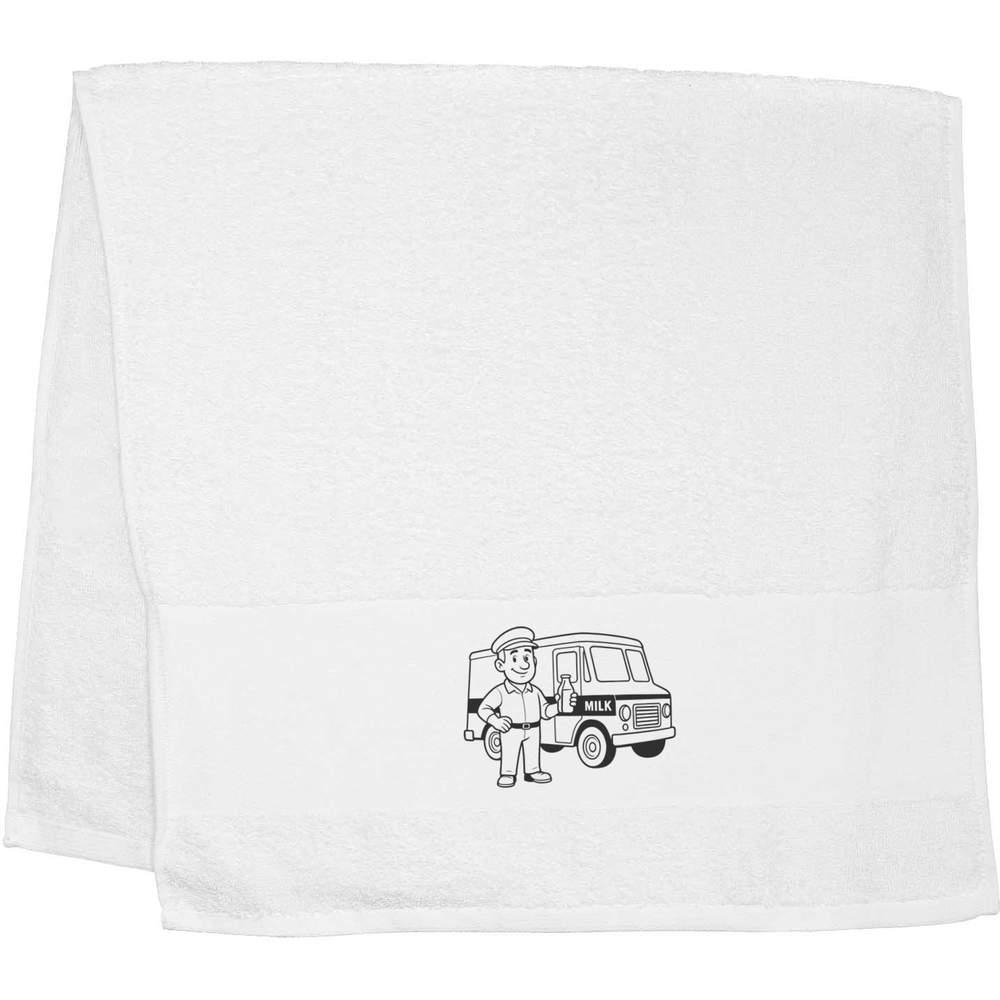 'Milkman & Delivery Truck' Hand / Guest Towel (TL00084667)