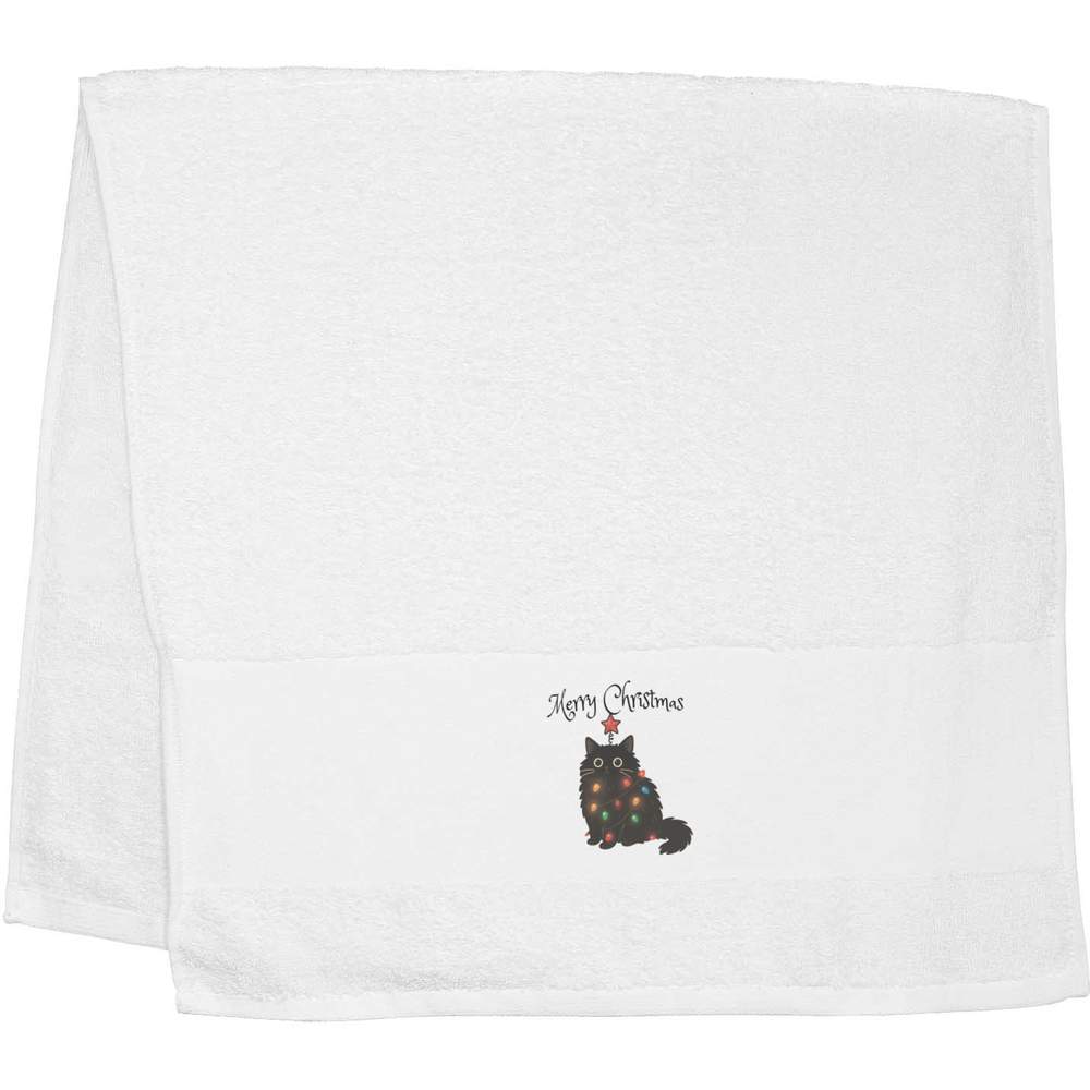'Merry Christmas Cat' Hand / Guest Towel (TL00084927)