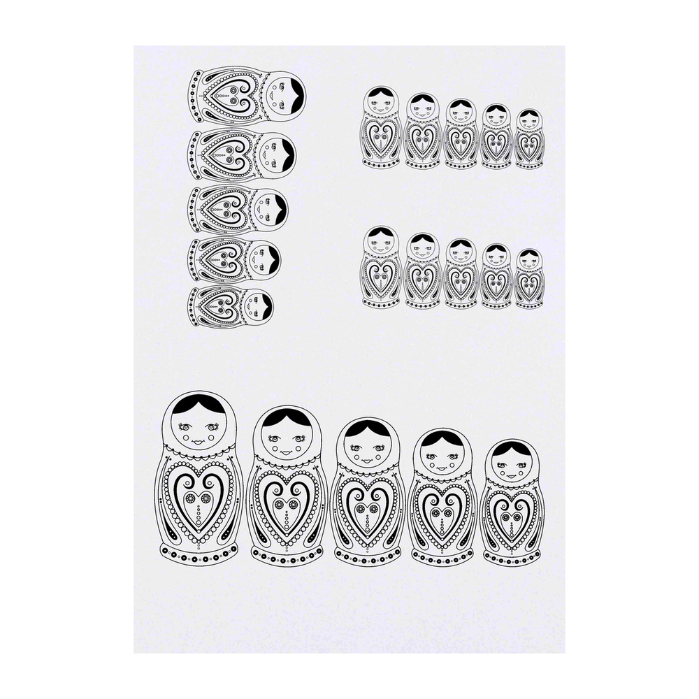 'Matryoshka Dolls' Temporary Tattoos - Water Resistant, Skin-Safe, Non-Toxic Transfers (TO002621)