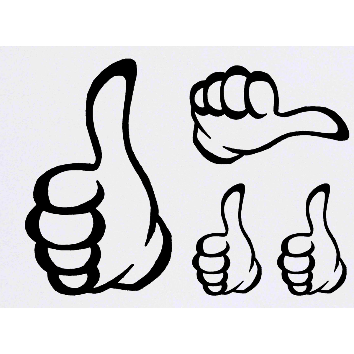 'Thumbs Up' Temporary Tattoos -  Water Resistant, Skin-Safe, Non-Toxic Transfers (TO002799)