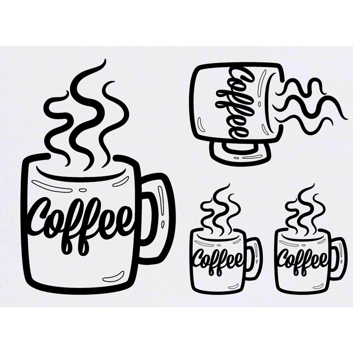'Mug Of Coffee' Temporary Tattoos -  Water Resistant, Skin-Safe, Non-Toxic Transfers (TO008975)
