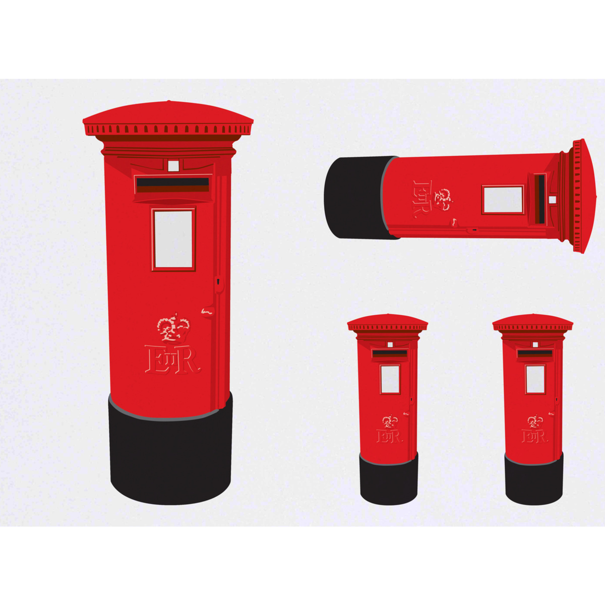 'Post Box' Temporary Tattoos -  Water Resistant, Skin-Safe, Non-Toxic Transfers (TO021481)