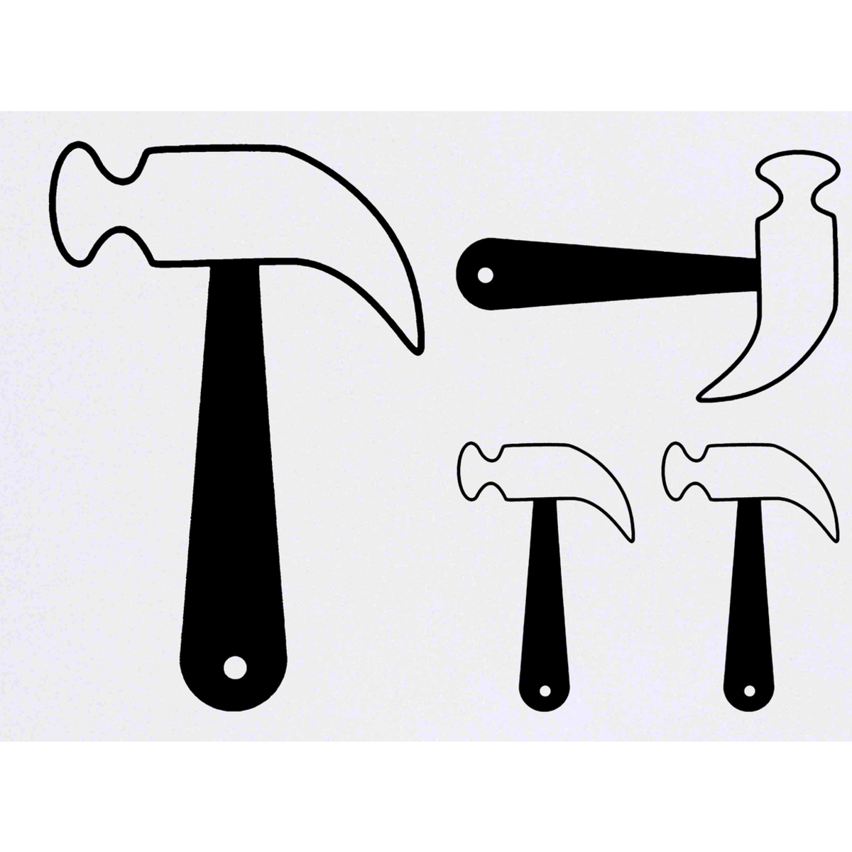 'Hammer' Temporary Tattoo Transfers - Water Resistant Skin Safe Designs for Parties, Costumes and Gifts (TO013348)