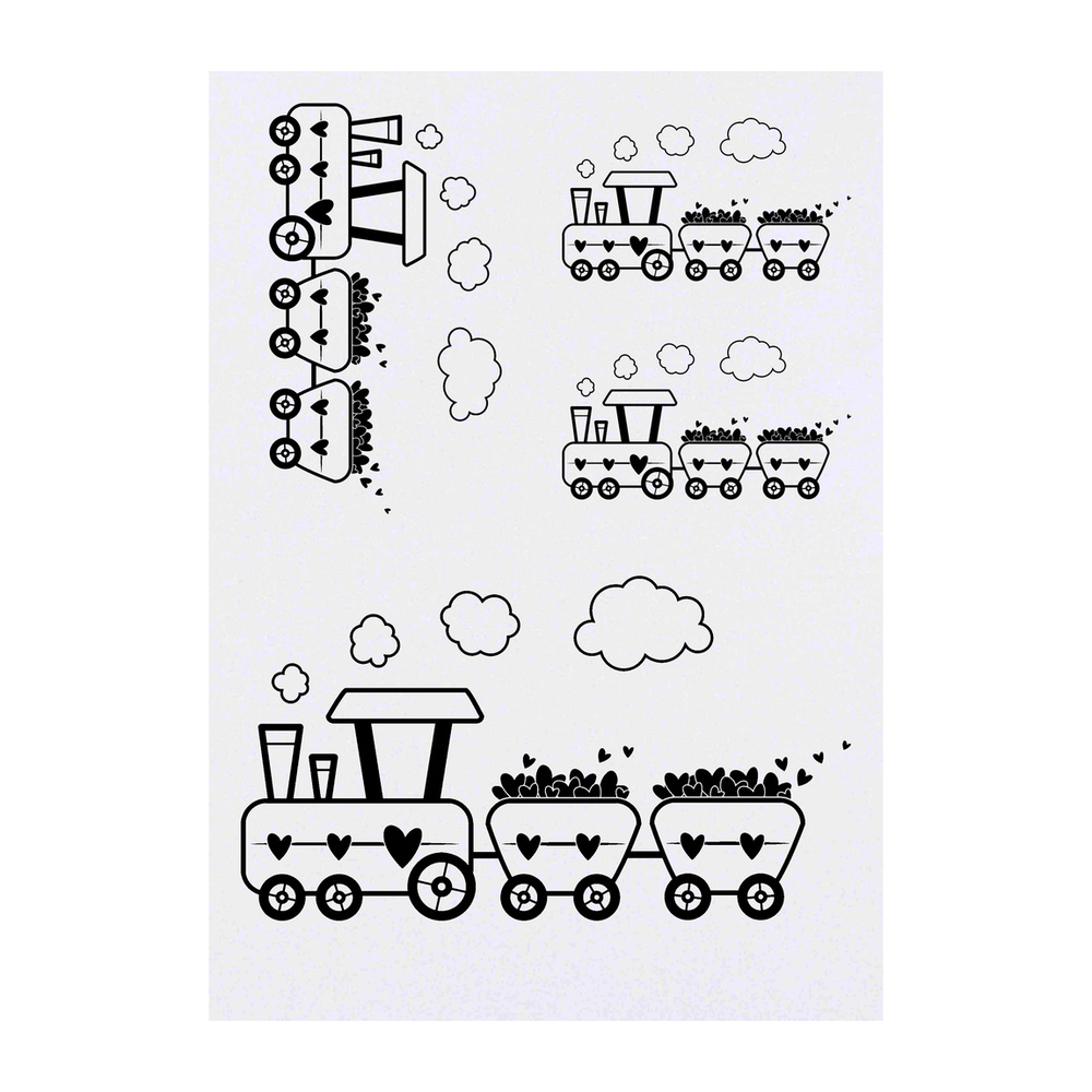 'Love Train' Temporary Tattoos - Water Resistant, Skin-Safe, Non-Toxic Transfers (TO014726)