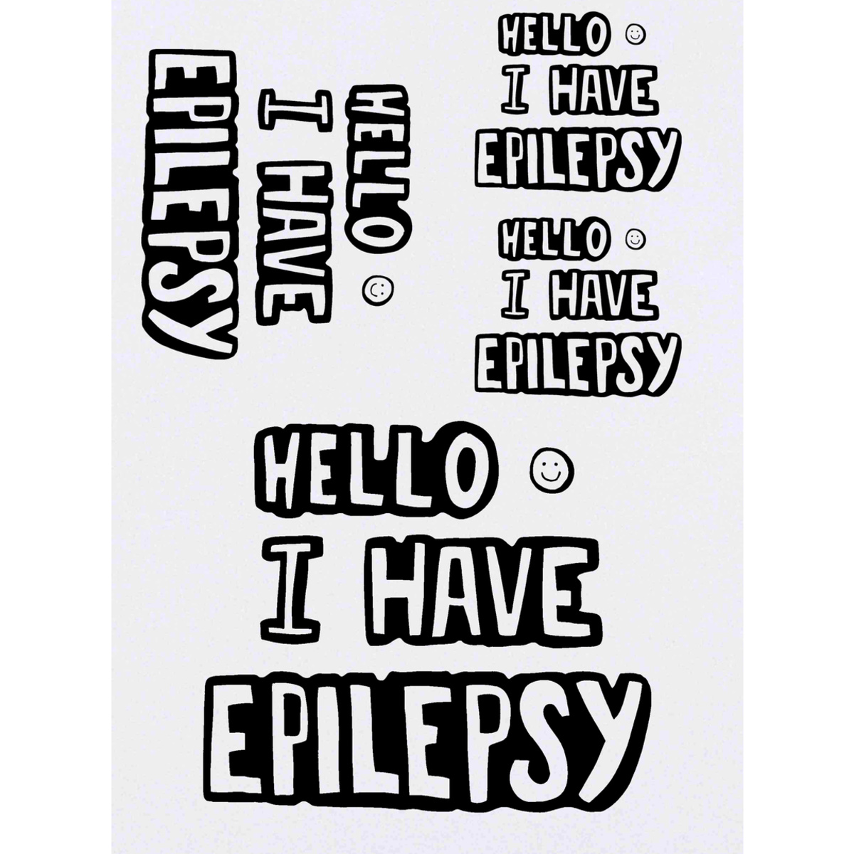 'Epilepsy Greeting' Temporary Tattoos -  Water Resistant, Skin-Safe, Non-Toxic Transfers (TO016434)