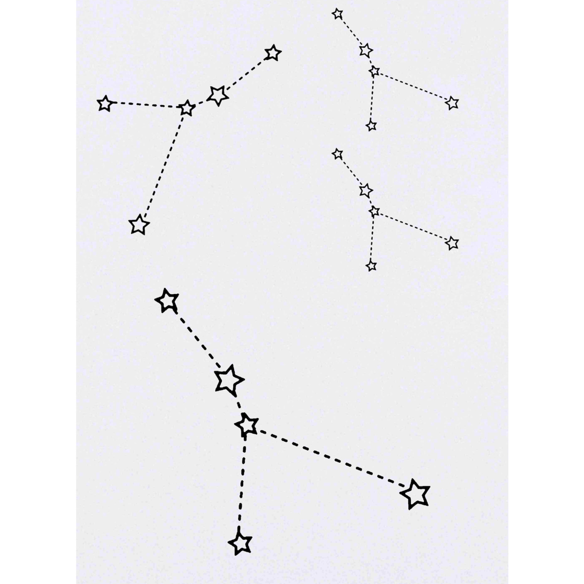 'Cancer Stars' Temporary Tattoos -  Water Resistant, Skin-Safe, Non-Toxic Transfers (TO018684)