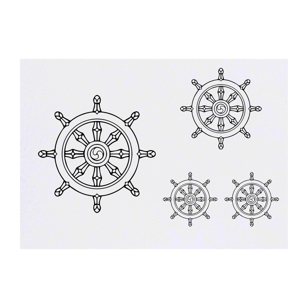 'Buddhist Symbol' Temporary Tattoos - Water Resistant, Skin-Safe, Non-Toxic Transfers (TO018930)