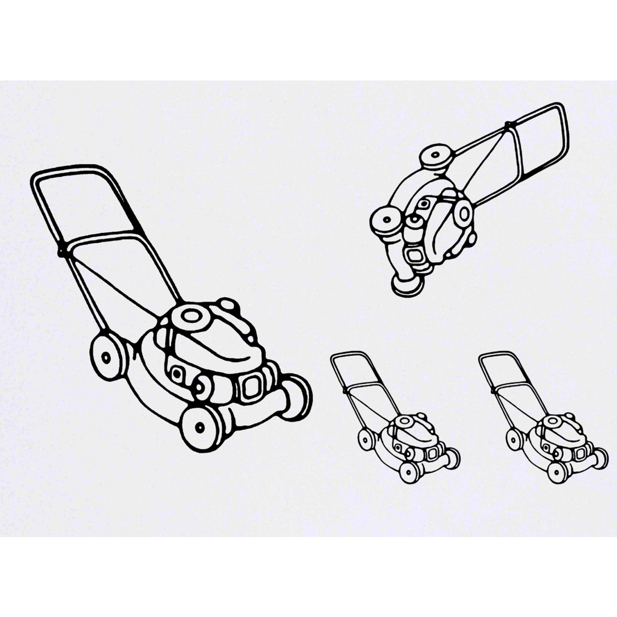 'Lawnmower' Temporary Tattoos -  Water Resistant, Skin-Safe, Non-Toxic Transfers (TO019908)