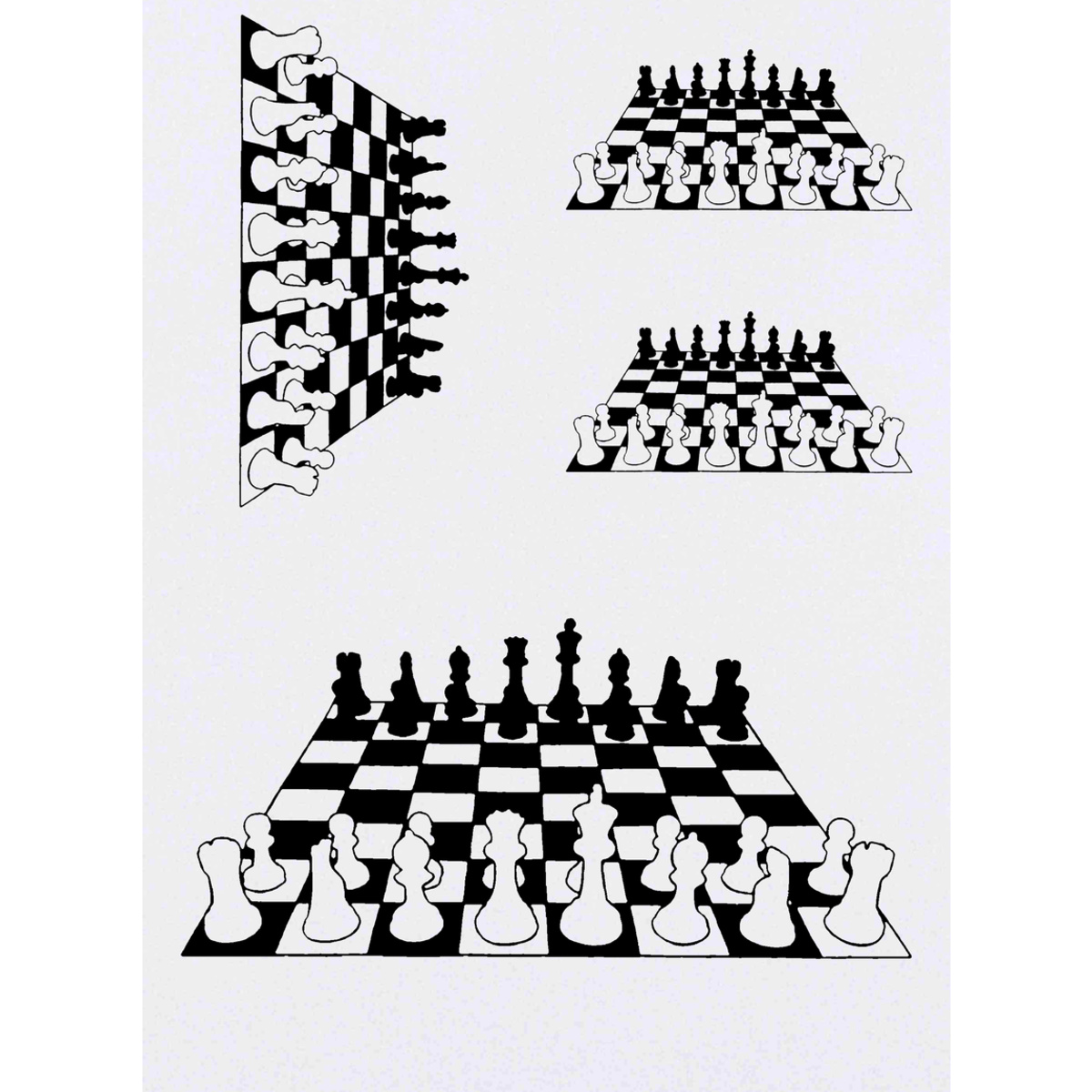 'Chess Board & Pieces' Temporary Tattoos -  Water Resistant, Skin-Safe, Non-Toxic Transfers (TO022512)