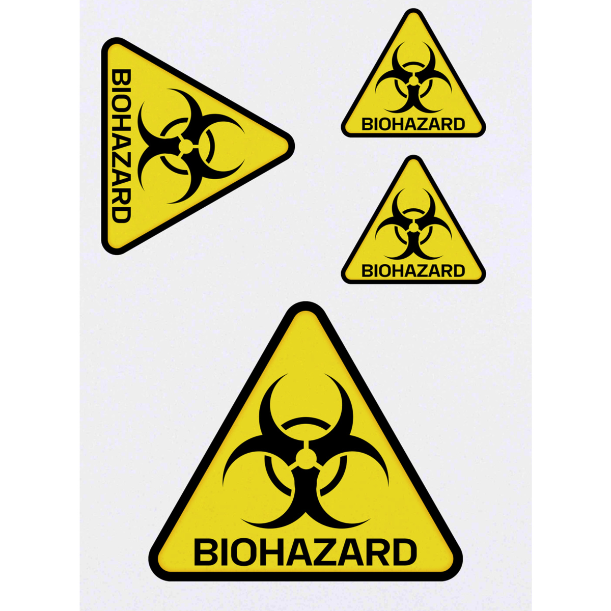 'Biohazard Sign' Temporary Tattoos -  Water Resistant, Skin-Safe, Non-Toxic Transfers (TO023002)