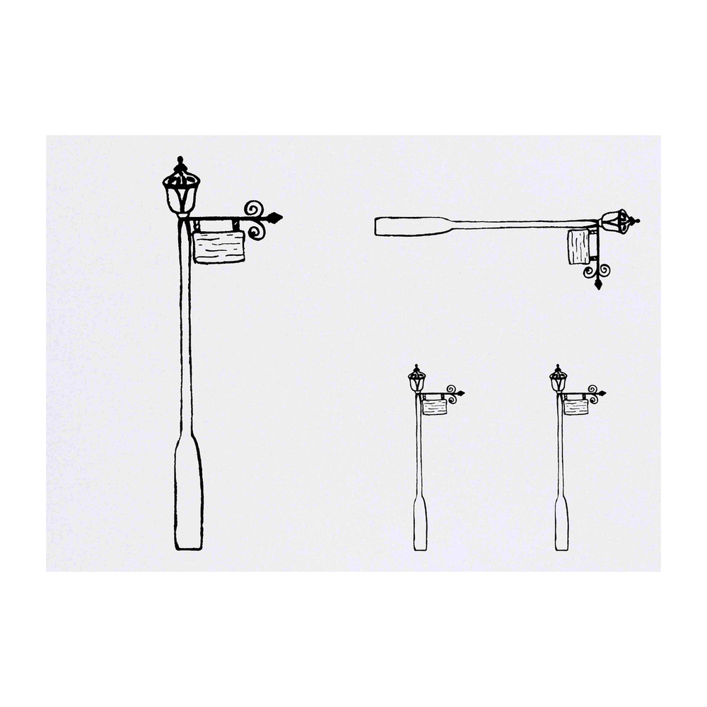 'Street Lamp Sign' Temporary Tattoos - Water Resistant, Skin-Safe, Non-Toxic Transfers (TO023188)