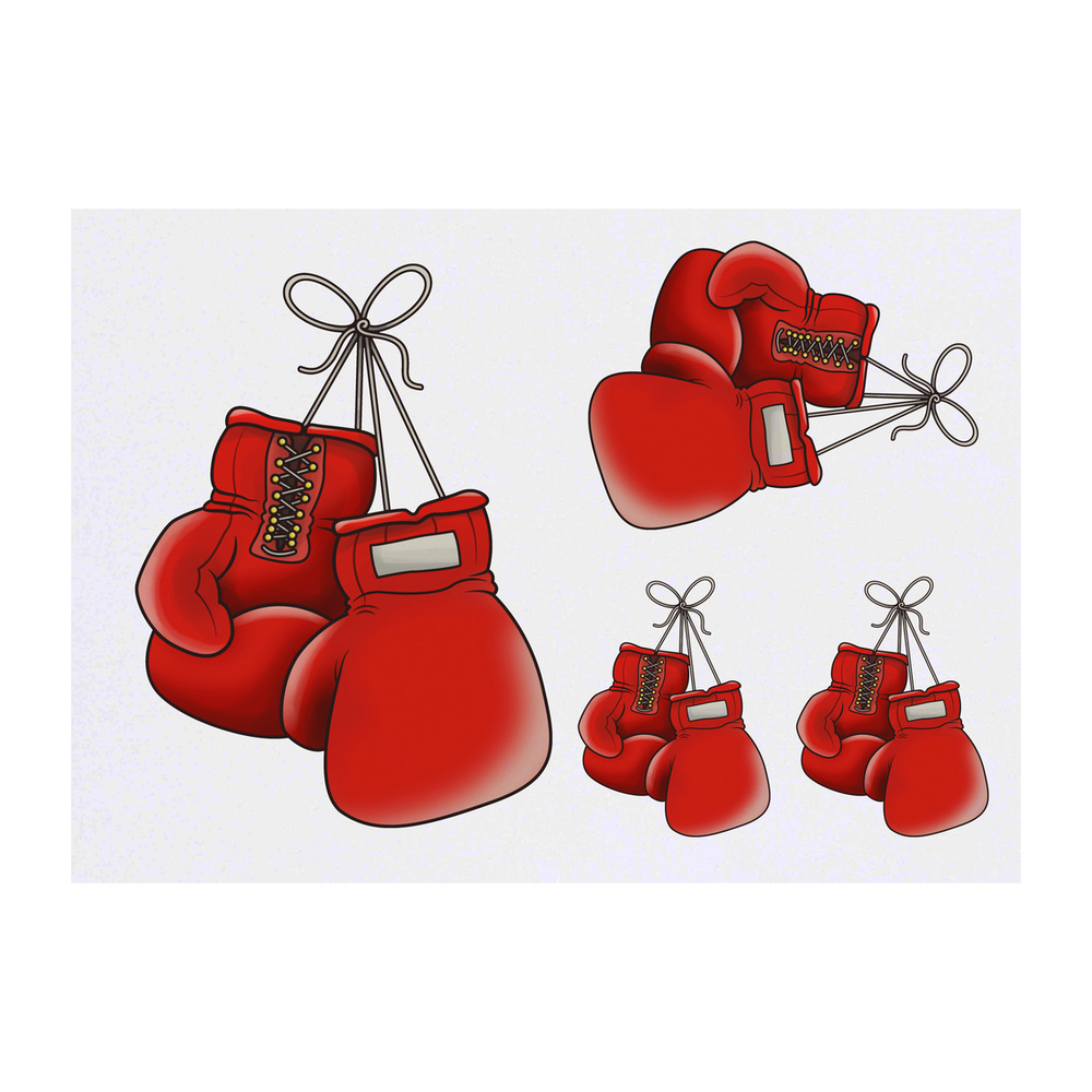 'Boxing Gloves' Temporary Tattoos - Water Resistant, Skin-Safe, Non-Toxic Transfers (TO023843)