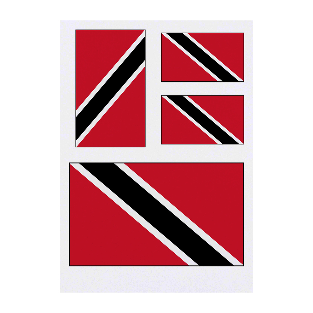 'Trinidad & Tobago Flag' Temporary Tattoos - Water Resistant, Skin-Safe, Non-Toxic Transfers (TO023895)