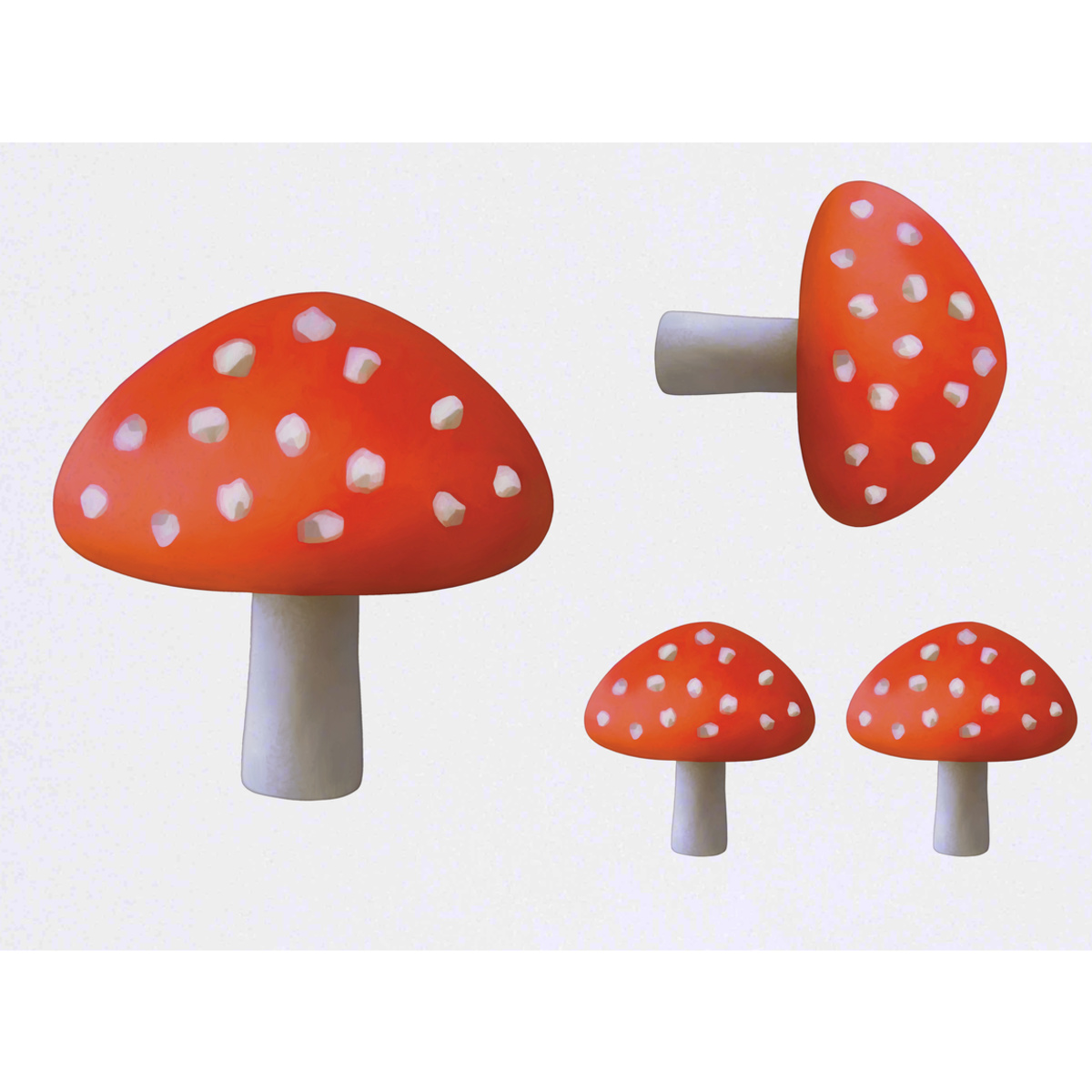 'Toadstool Mushroom' Temporary Tattoos -  Water Resistant, Skin-Safe, Non-Toxic Transfers (TO024206)