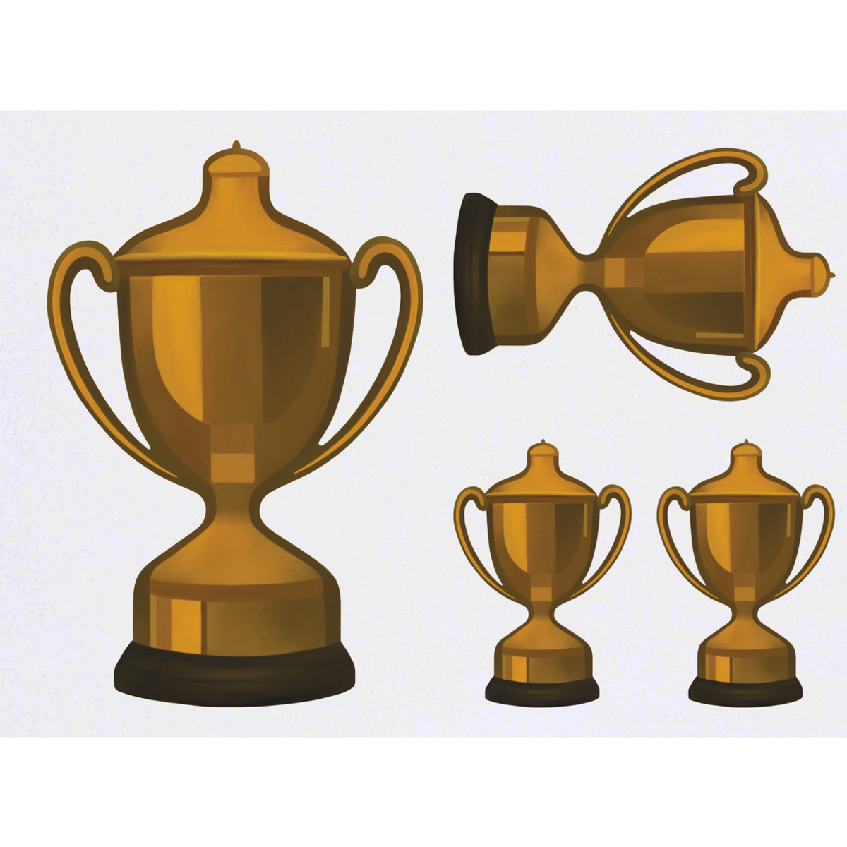 'Trophy' Temporary Tattoos -  Water Resistant, Skin-Safe, Non-Toxic Transfers (TO024409)